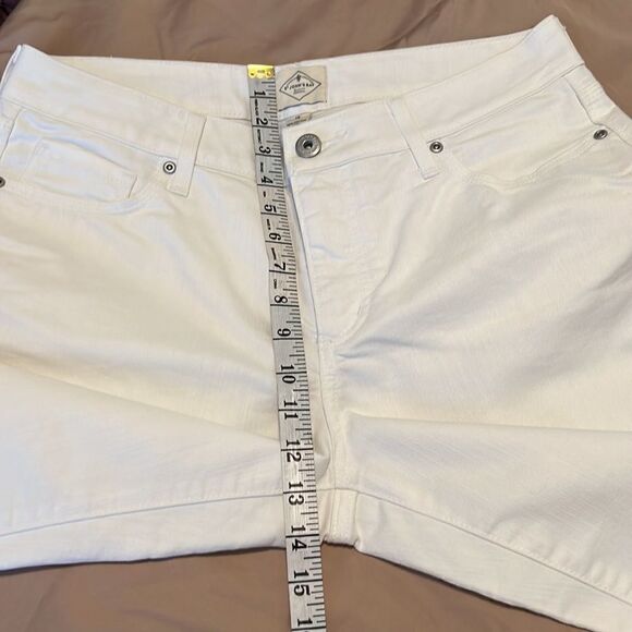 St John’s Bay size 12 white cuffed cropped jeans like new - Picture 6 of 8